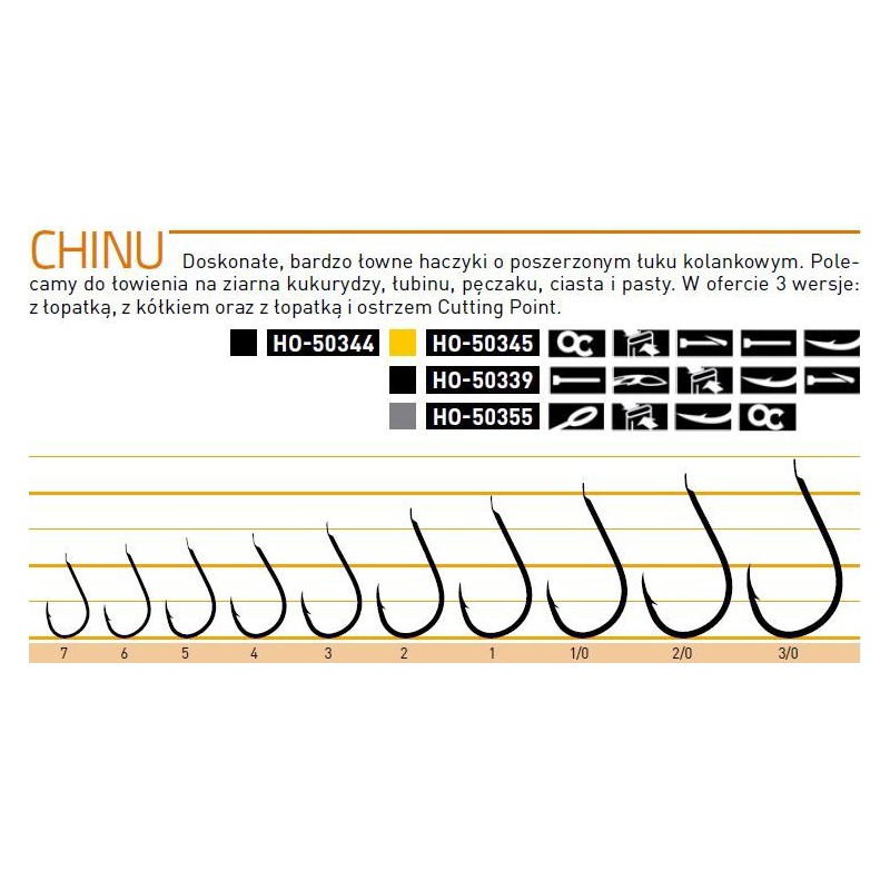 Haczyki Owner CHINU 50344 czarne - hak 6