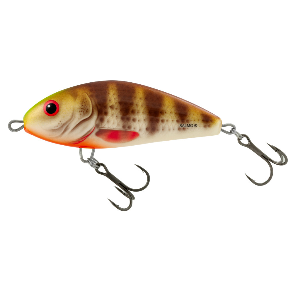 QFA094 Wobler Salmo FATSO 12cm Floating - Spotted Brown Perch