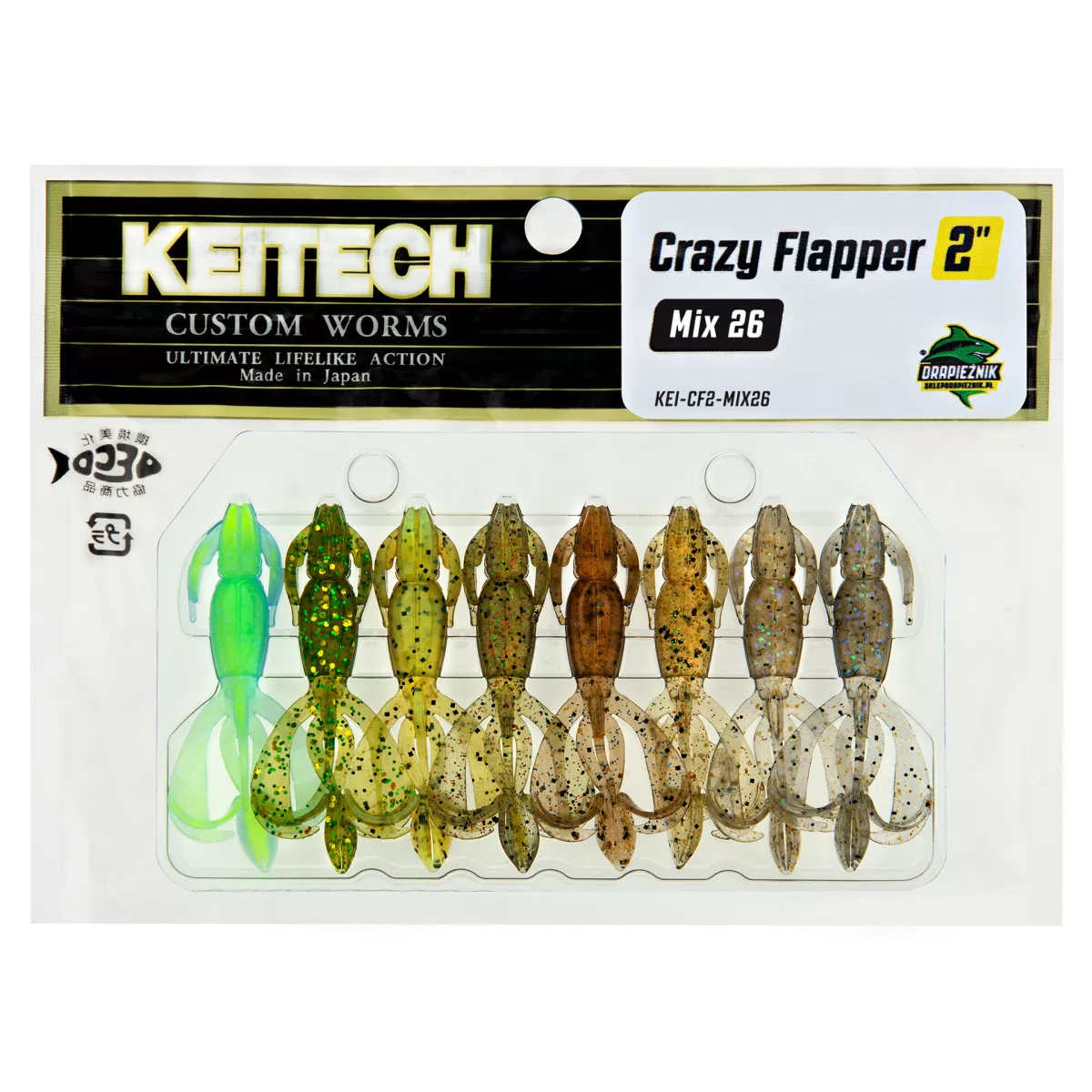Zestaw gum Keitech Crazy Flapper 2'' 5.1cm - MIX 26