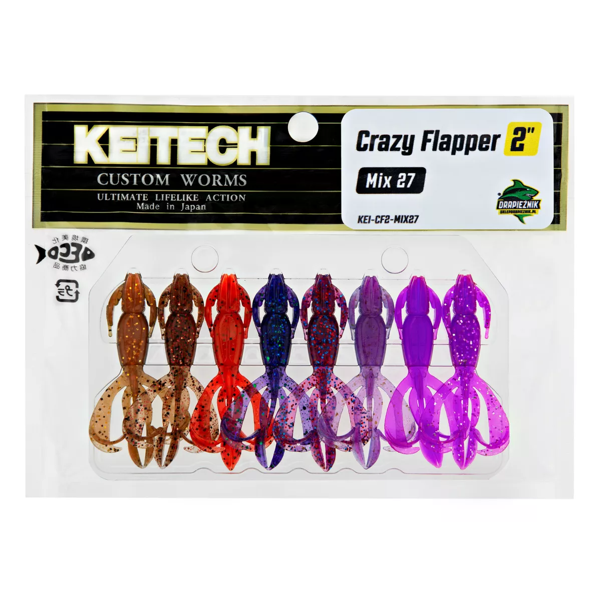 Zestaw gum Keitech Crazy Flapper 2'' 5.1cm - MIX 27