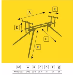Rodpod Mikado Kaiju Pod - 3 wędki