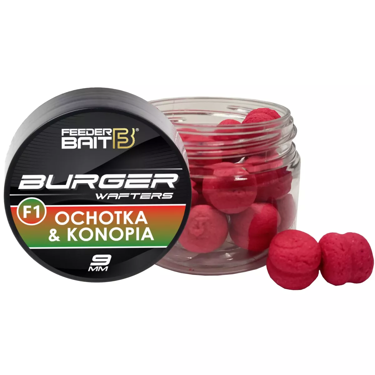 FB37-2 Feeder Bait Burger Wafters 9mm - F1 Ochotka & Konopia