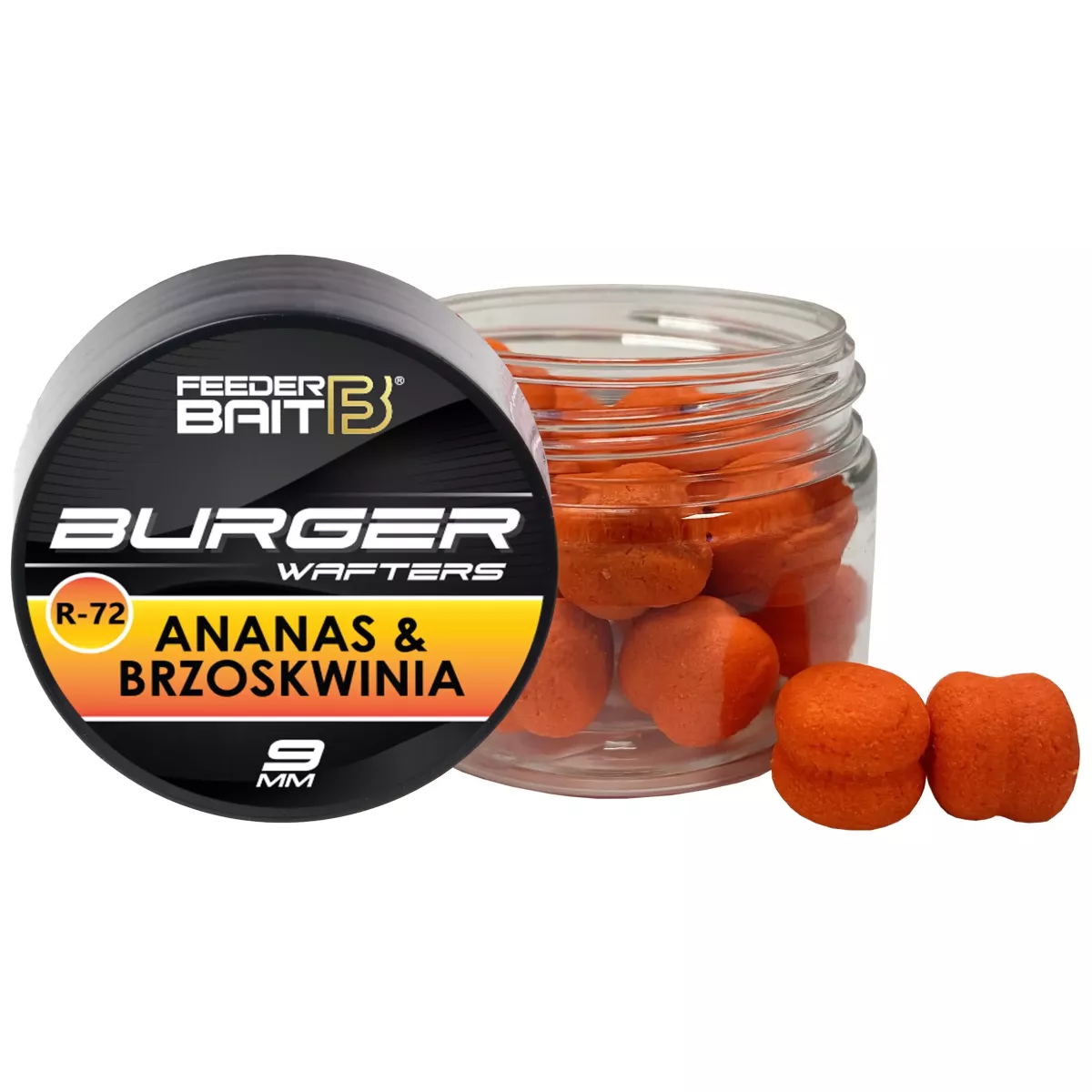 FB37-6 Feeder Bait Burger Wafters 9mm - R-72 Ananas & Brzoskwinia