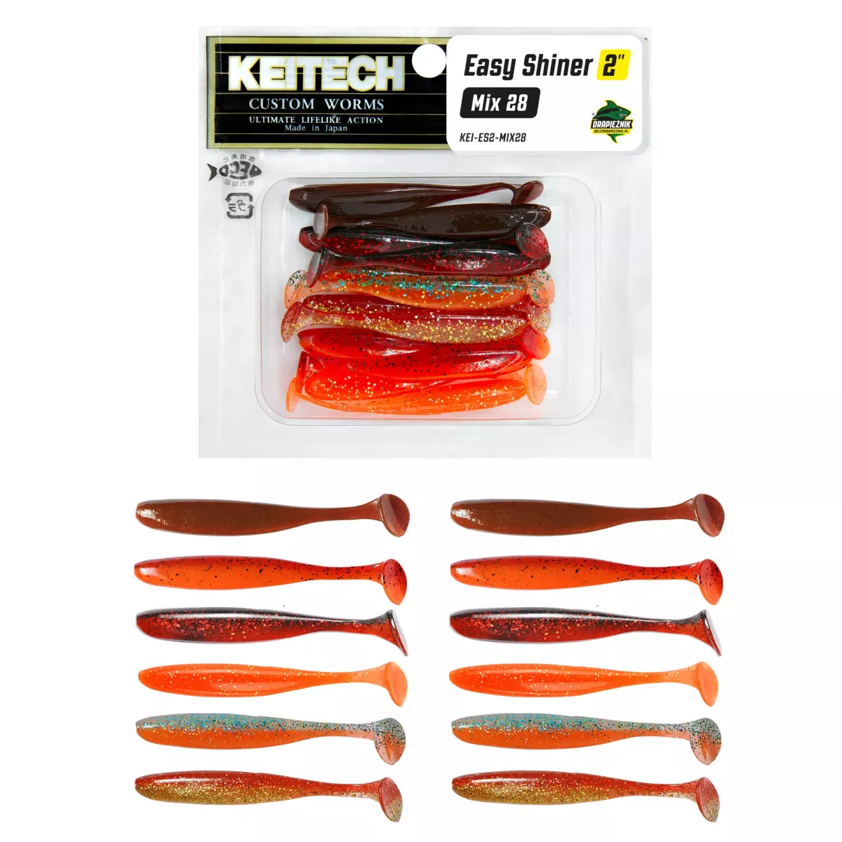 Zestaw gum Keitech Easy Shiner 2'' 5.1cm - MIX 28