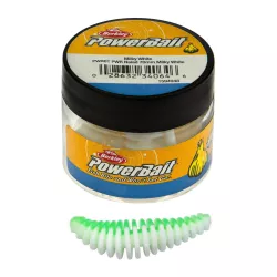1594927 Gumy Berkley PowerBait Pupa 3.5cm - SPRING GREEN / WHITE