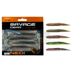 Zestaw gum Savage Gear Ned Dragon Tail Slug - Clear Water MIX