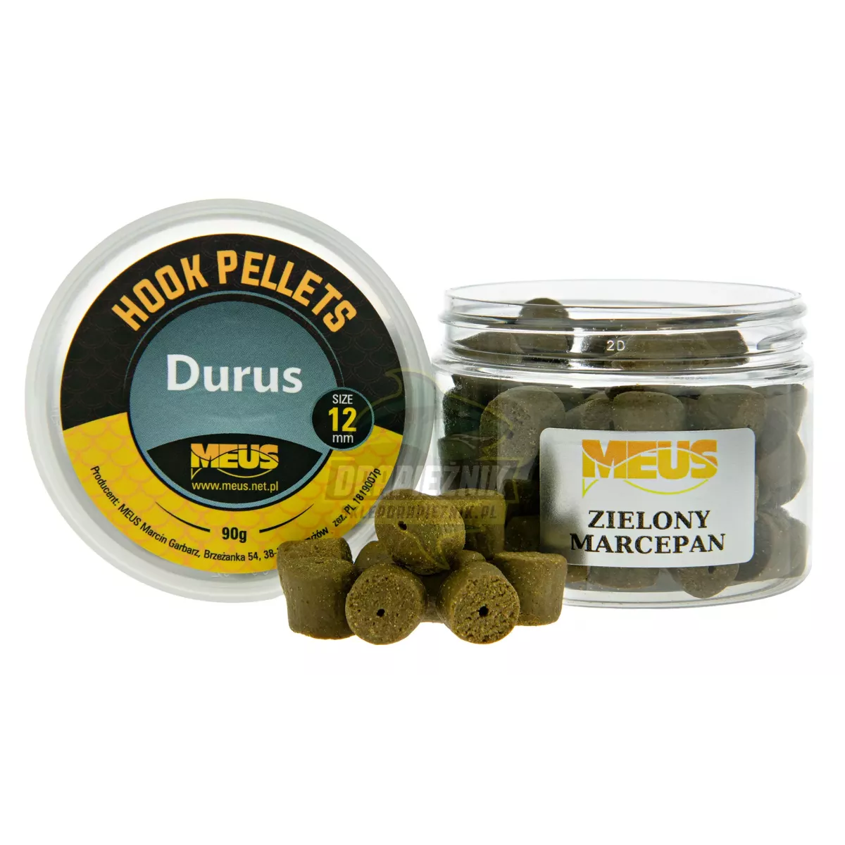 Pellet MEUS Durus na włos 12mm - Zielony Marcepan