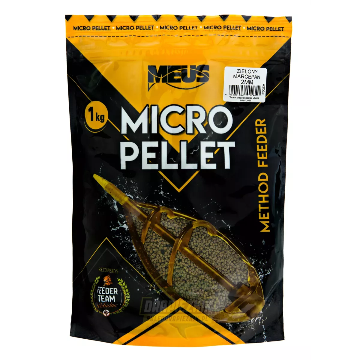 Pellet MEUS Durus Micropellet 1kg 2mm - Zielony Marcepan