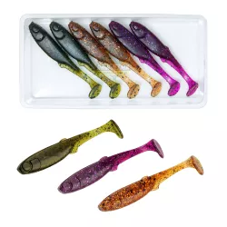 Gumy Perch Professor Fluky Shad 2.5" / 6.5cm - MIX KOLORÓW