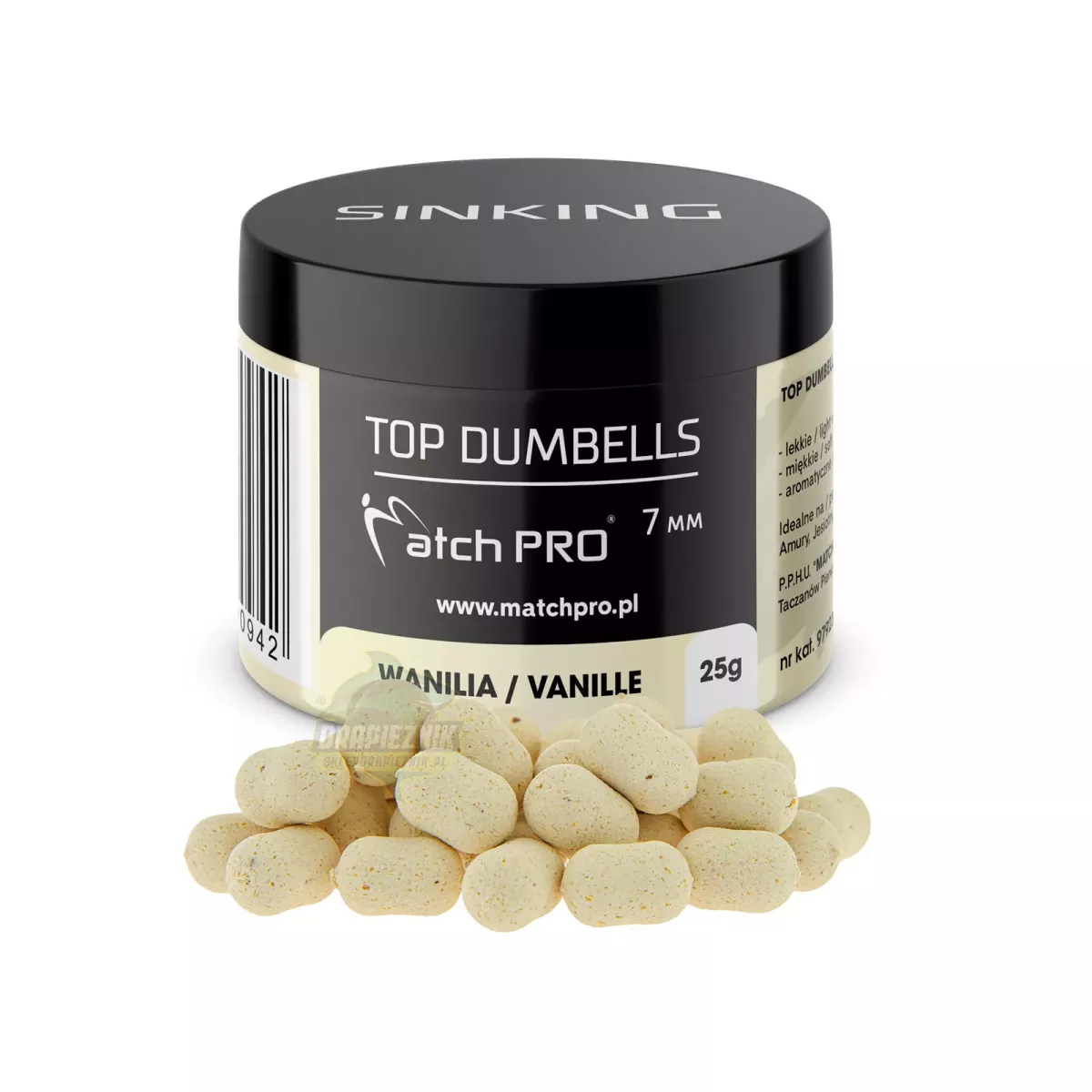 Przynęty MatchPro Top Dumbells Sinking 7mm - WANILIA