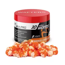 kopia Przynęty MatchPro 3D WORMS Wafters 8mm - DUO ORANGE CHOCOLATE