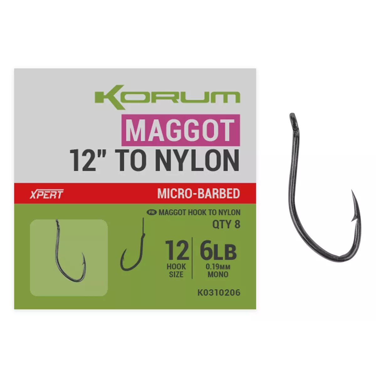 Przypony Korum Xpert Maggot To Nylon Barbed 30cm