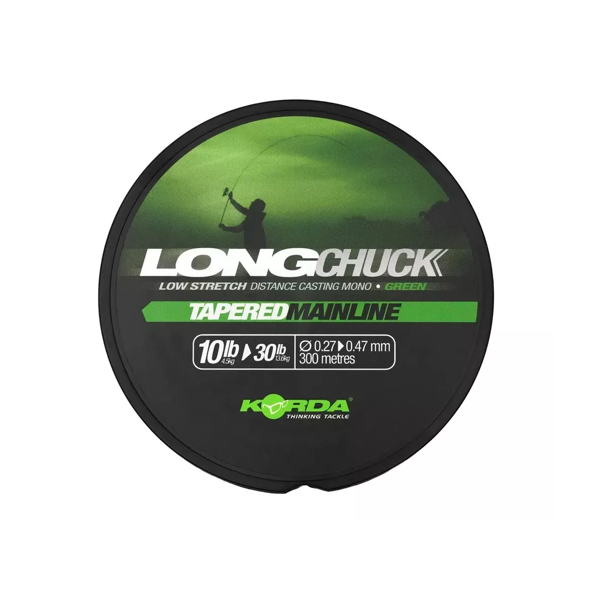 Żyłka koniczna Korda LongChuck Tapered Mainline Green 300m - 0.27-0.47mm