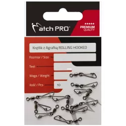 Krętliki z agrafką MatchPro Rolling Hooked