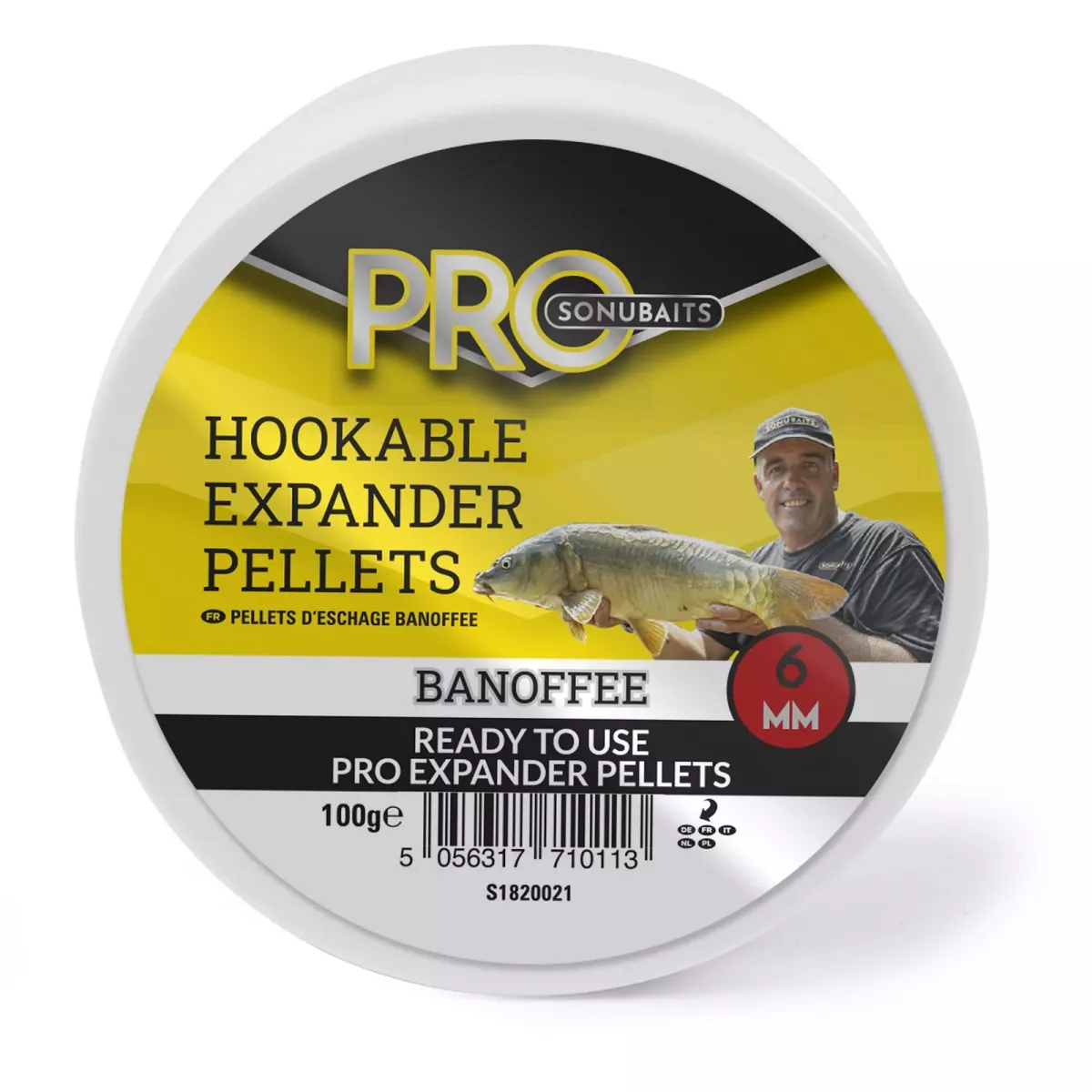 S1820021 Sonubaits Pro Hookable Expander Pellets 6mm - Banoffee
