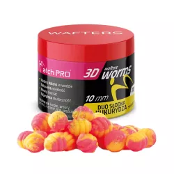 Przynęty MatchPro 3D WORMS Wafters 10mm - DUO SŁODKA KUKURYDZA
