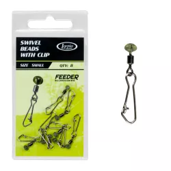 73-205-001 Krętliki z koralikiem i agrafką Lorpio Swivel Beads with Clip - roz. S