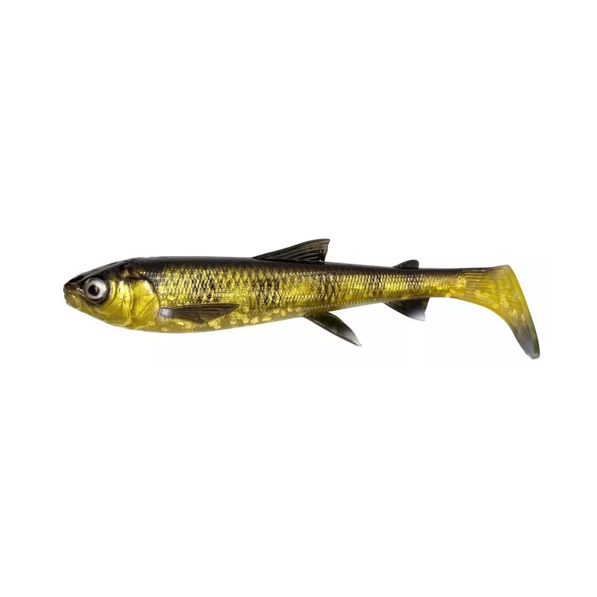 1618600 Guma Savage Gear 3D Whitefish Shad 23cm - BLACK GOLD GLITTER