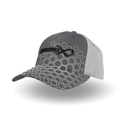GHH007 Czapka Matrix Hex Print Baseball Cap - Grey