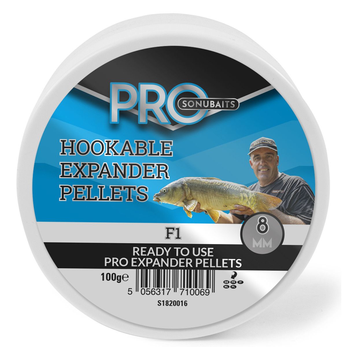 S1820016 Sonubaits Pro Hookable Expander Pellets 8mm - F1