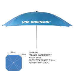 Parasol wędkarski VDE-Robinson kwadratowy 67-PR-005 - 2.5m