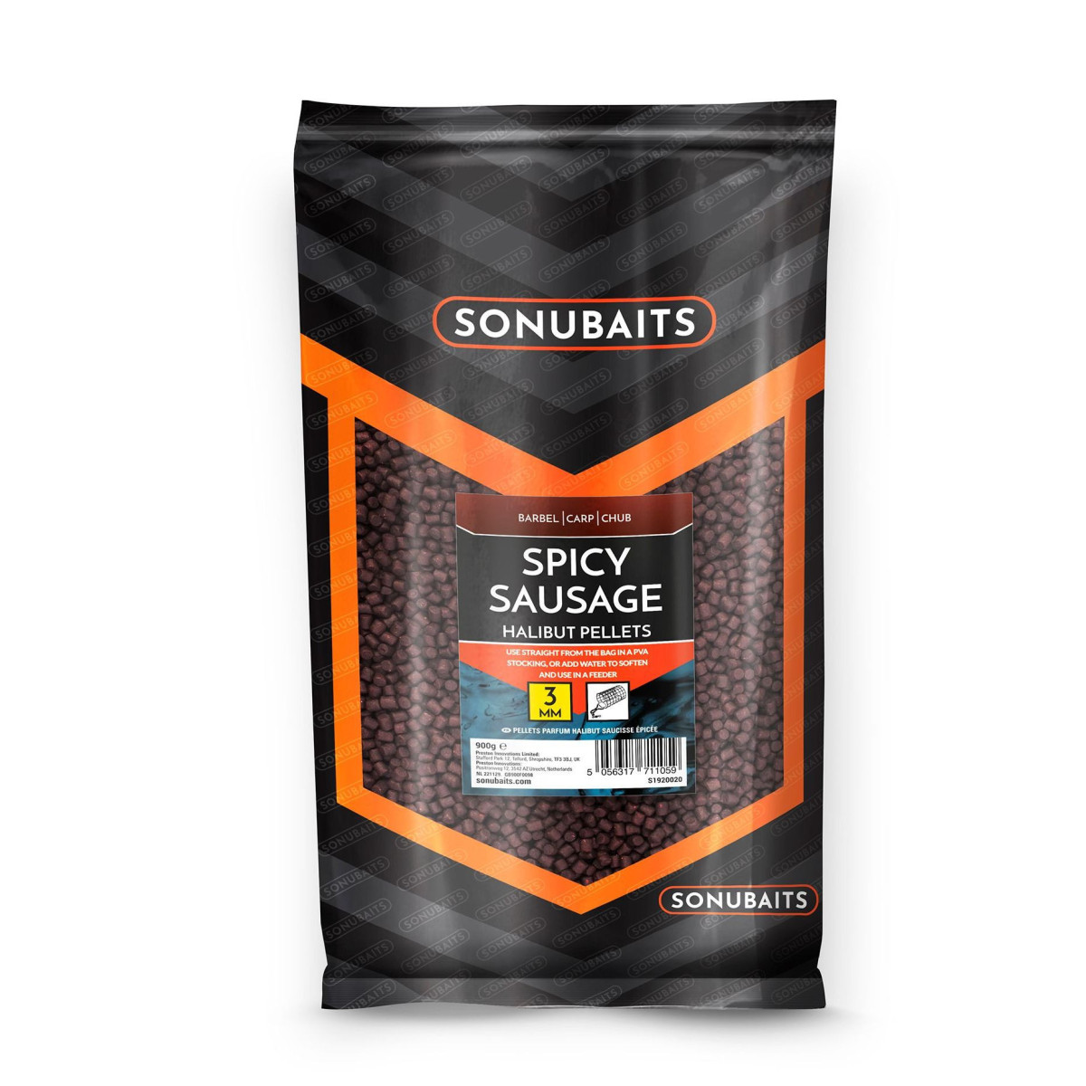 Sonubaits Spicy Sausage Halibut Pellets - 3mm