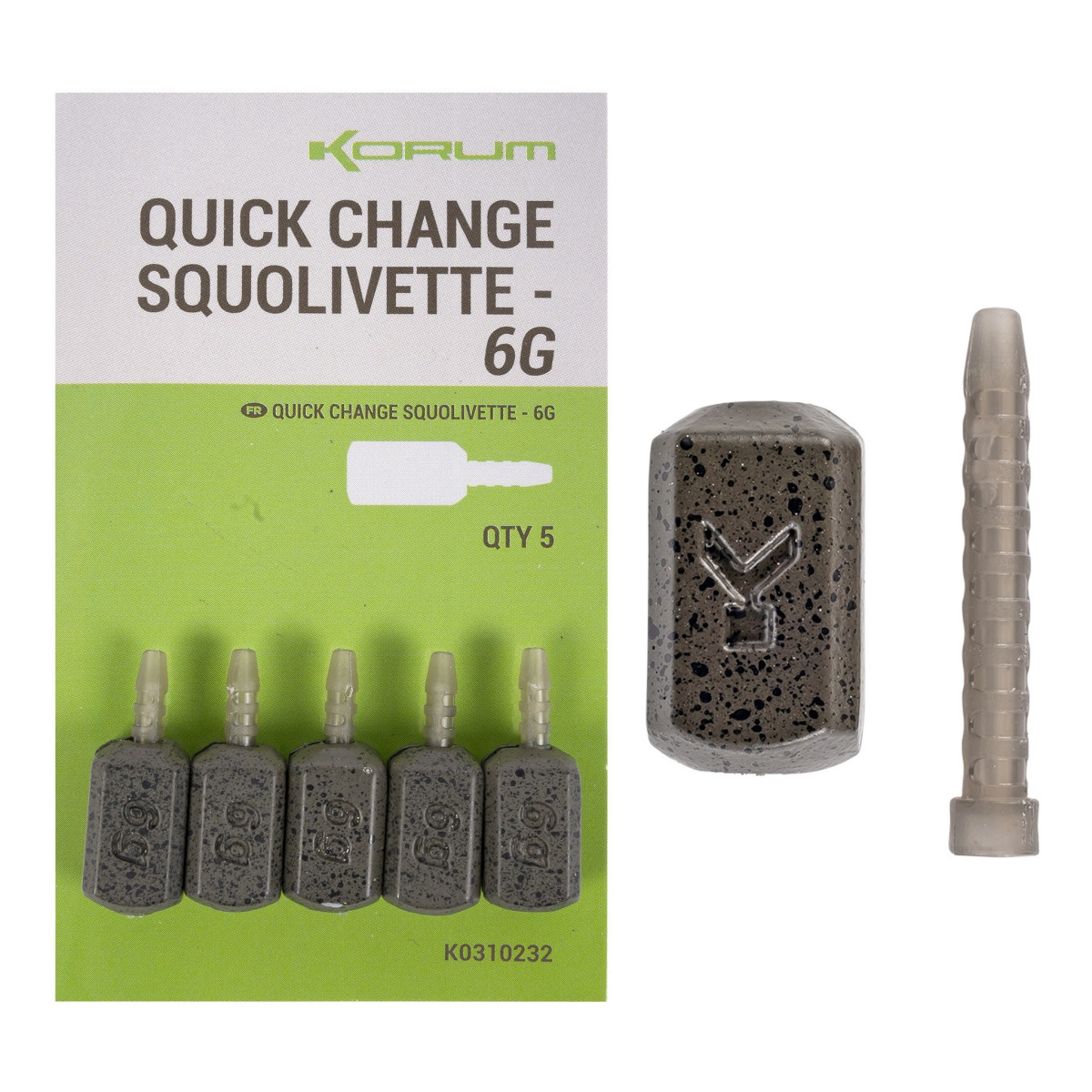 K0310232 Ciężarki Korum Quick Change Squolivettes - 6g