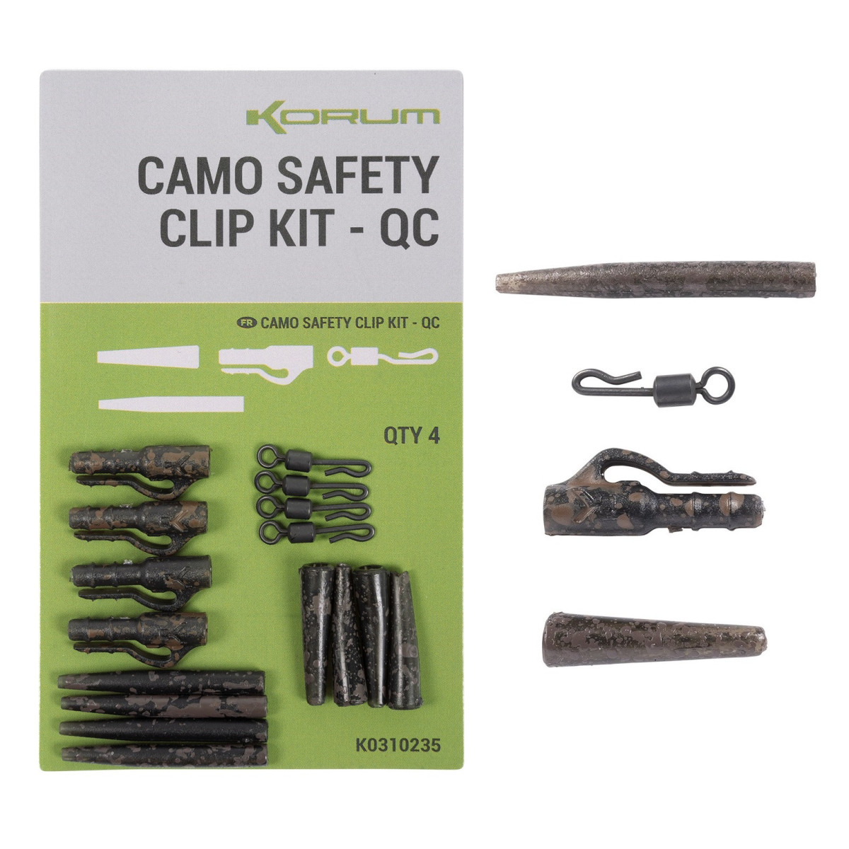 Klipsy Korum Camo Safety Clip Kit - QC