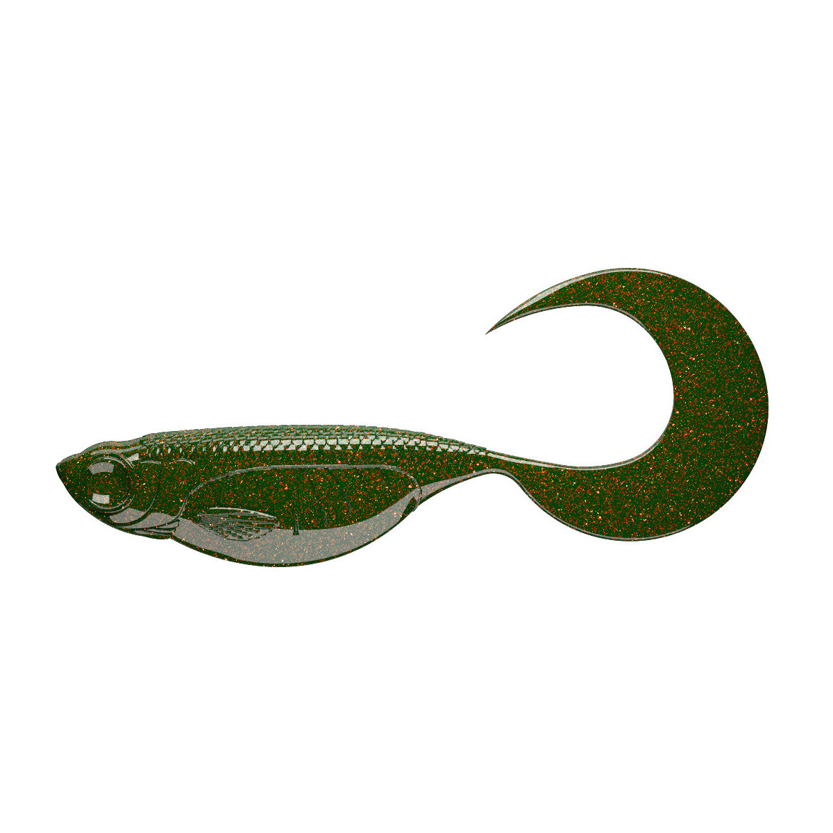 Libra Lures Embrion Twist Tail 2.5'' 6.3cm - 032 / MOTOR OIL GREEN