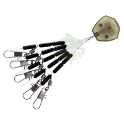 System do montażu spławika Bison Slow Sinking Bomb & Pellet Waggler Stops Kit