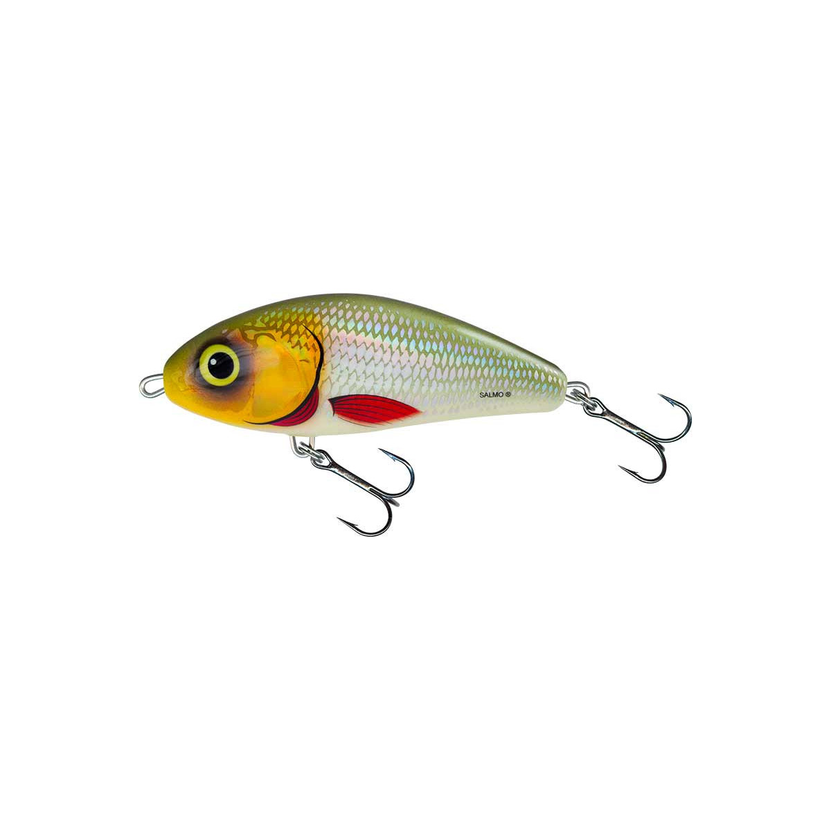 QFA119 Wobler Salmo FATSO 8.0cm Sinking - Silver Halo