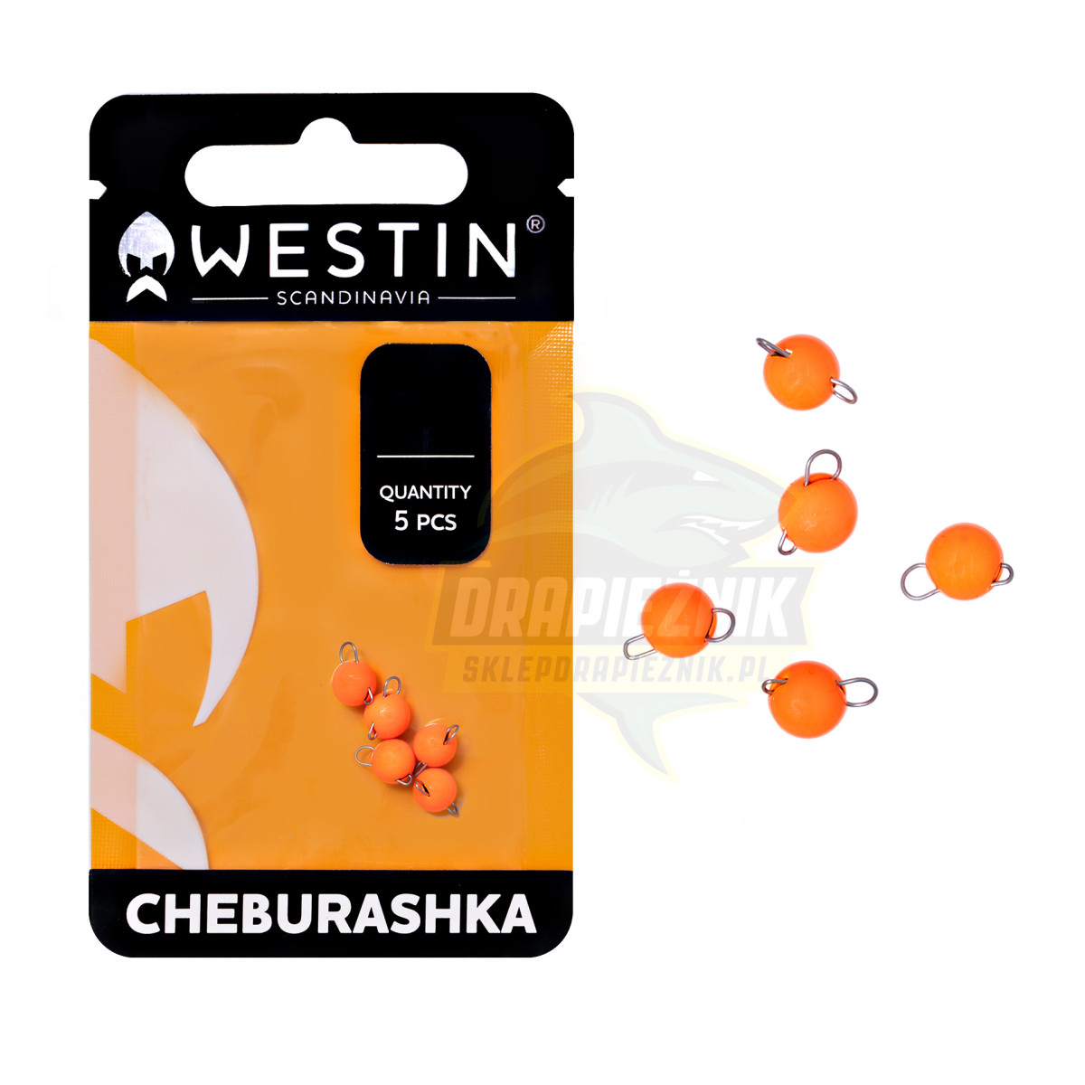 Czeburaszki wolframowe Westin Cheburashka UV ORANGE 5szt. - 1.5g