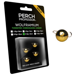 Czeburaszki wolframowe Perch Professor Wolframium GOLD 4szt. - 4.0g