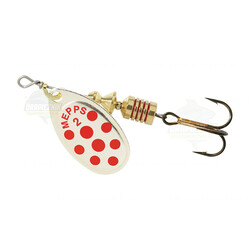 	Mepps Aglia Decorees 2 Srebrna / Czerwone kropki	