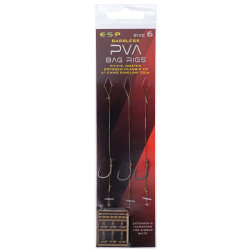 EHAD06 Haczyki z przyponami ESP PVA Bag Rigs BARBLESS - roz. 6