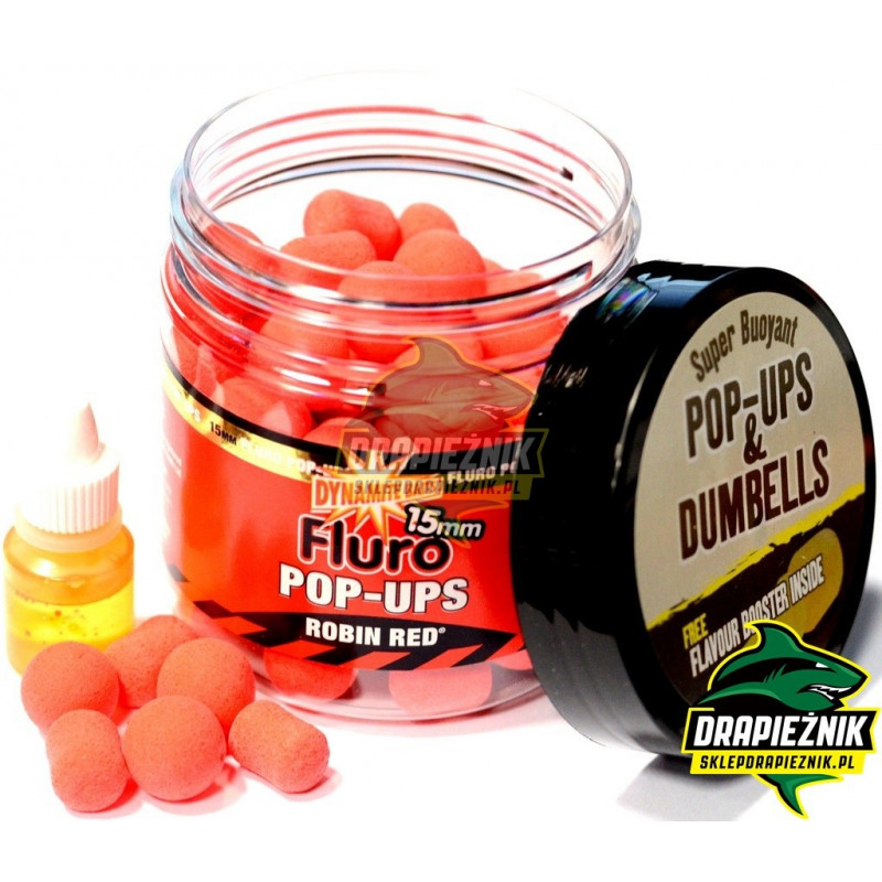 Fluro Pop-Ups & Dumbells 15mm - Robin Red