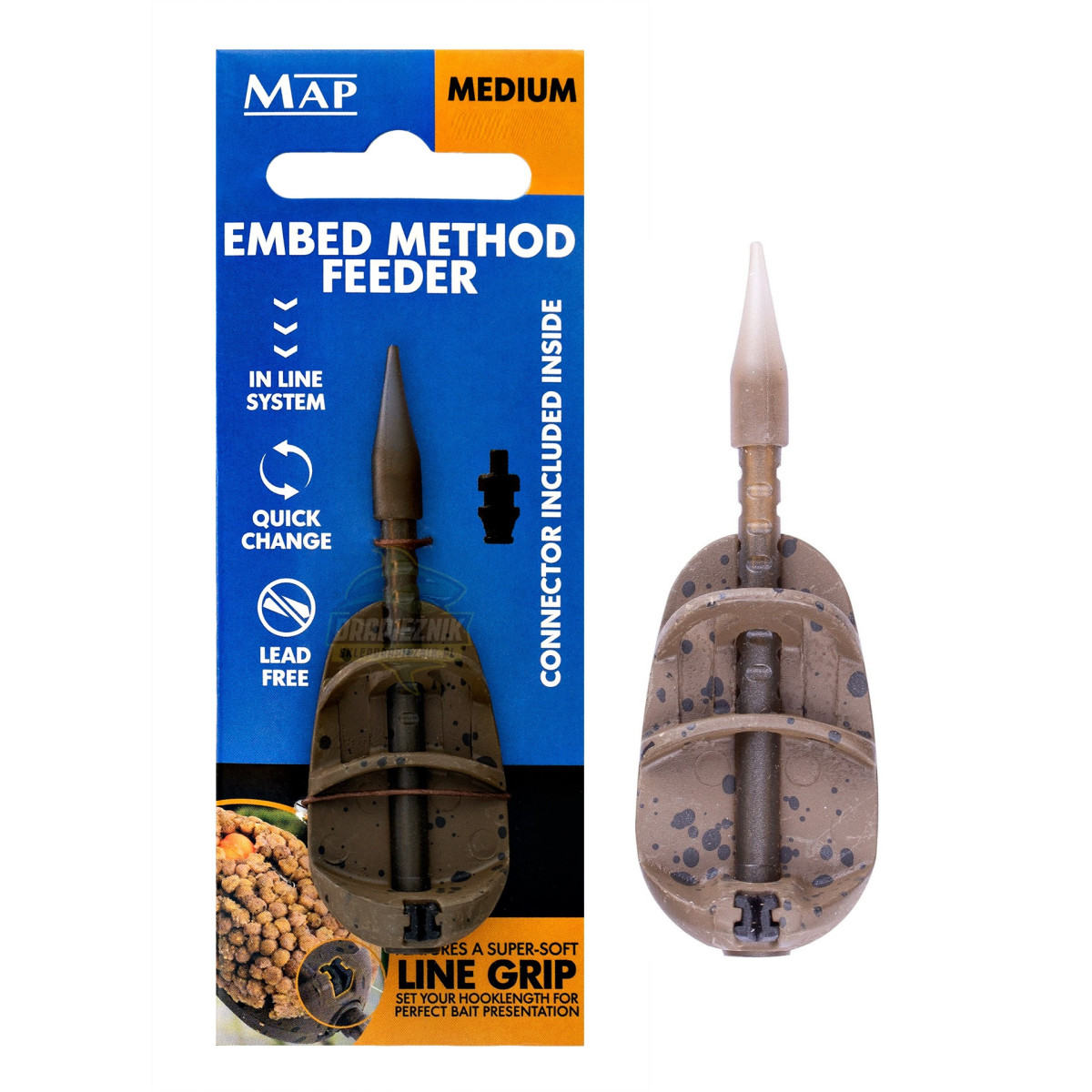 Koszyk zanętowy MAP Embed Method Feeder Inline - Medium 24g