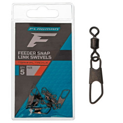 Agrafki z krętlikiem Flagman Feeder Snap Link Swivel