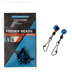 FFPBS Agrafki z krętlikiem Flagman Feeder Plastic Beads - S