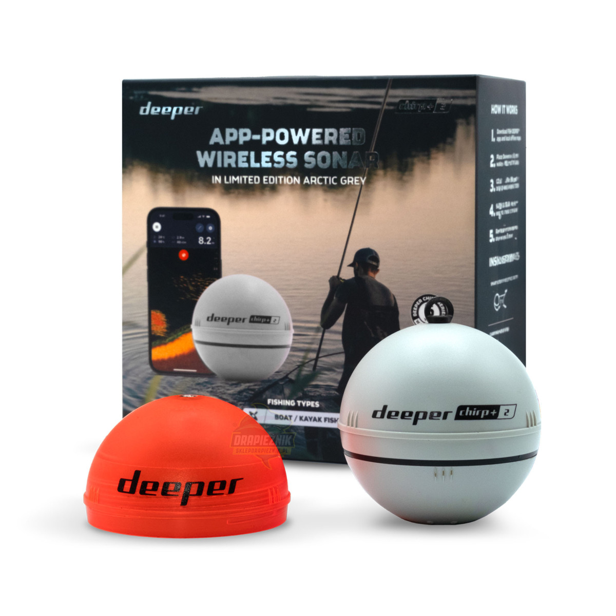 DP-CHIRP+2-AG Echosonda Deeper Smart Sonar CHIRP+ 2 - Arctic Grey