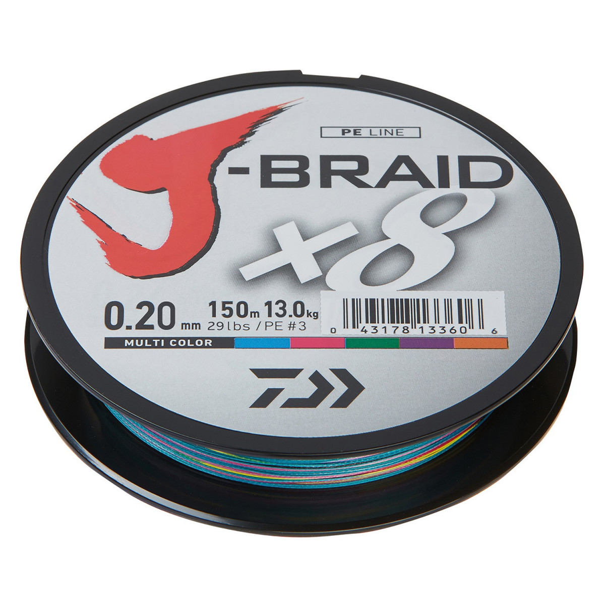 Plecionka Daiwa J-Braid x8 300m / 0,16mm - Multikolor