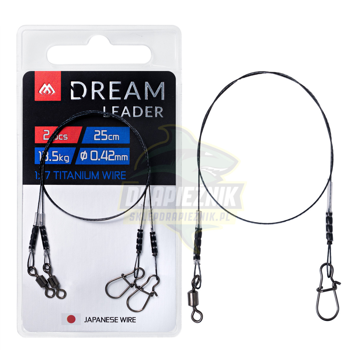 Przypony Mikado Dream Leader 1x7 Titanium - 25cm/13.5kg