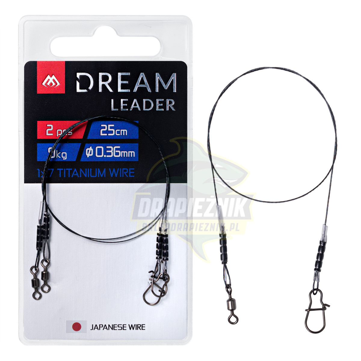 Przypony Mikado Dream Leader 1x7 Titanium - 25cm/9kg