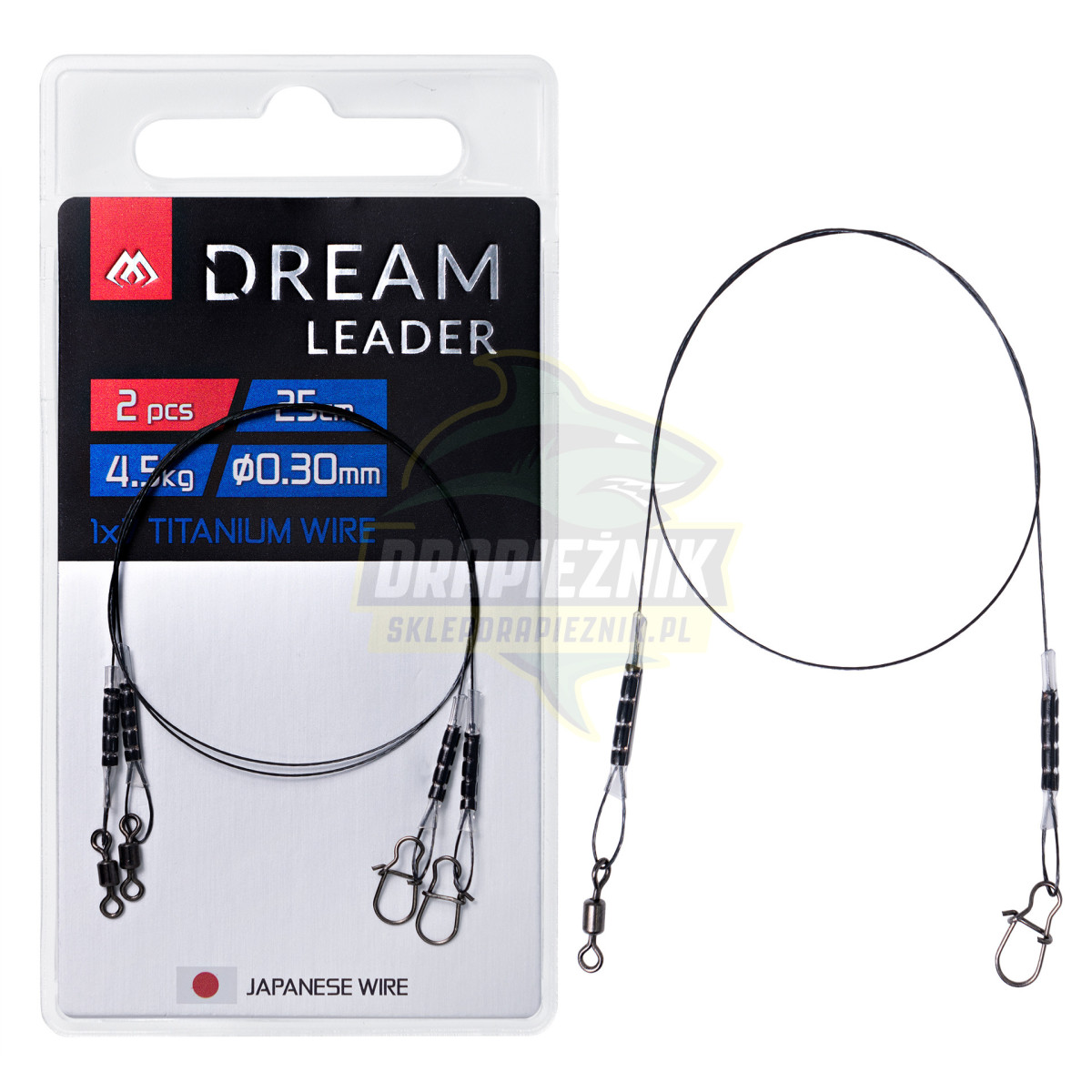 Przypony Mikado Dream Leader 1x7 Titanium - 30cm/4.5kg