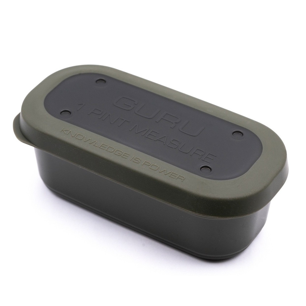 Pudełko na przynęty Guru Bait Box Solid Lid GBB001 - Green / 1.1pint / 0.6litra