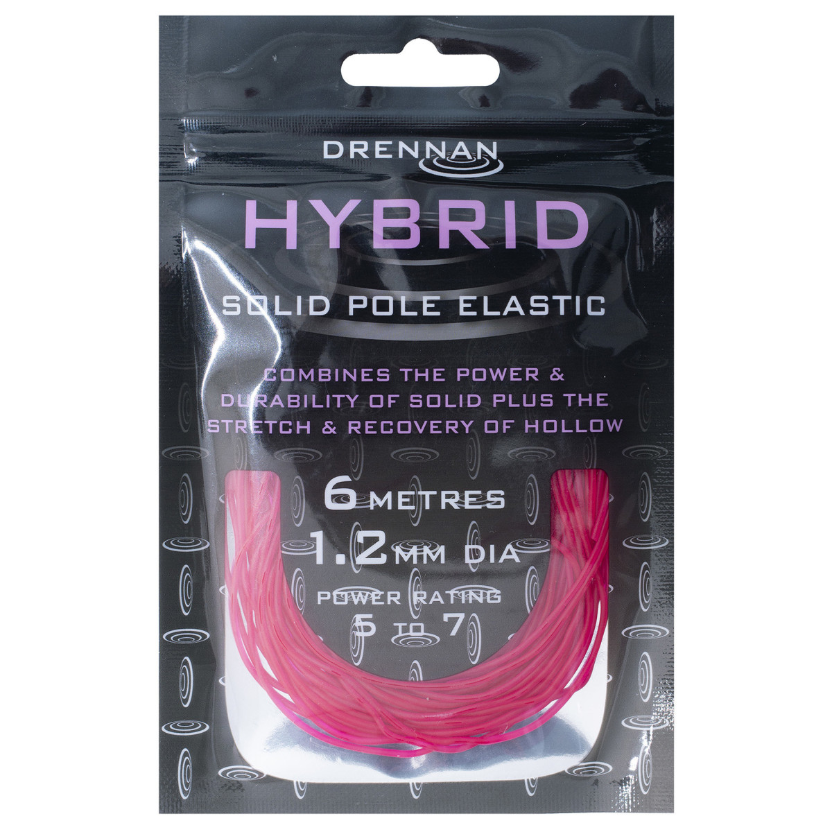 TOAC02 Amortyzator Drennan Hybrid Solid Elastic 6m - 1,2mm / PINK