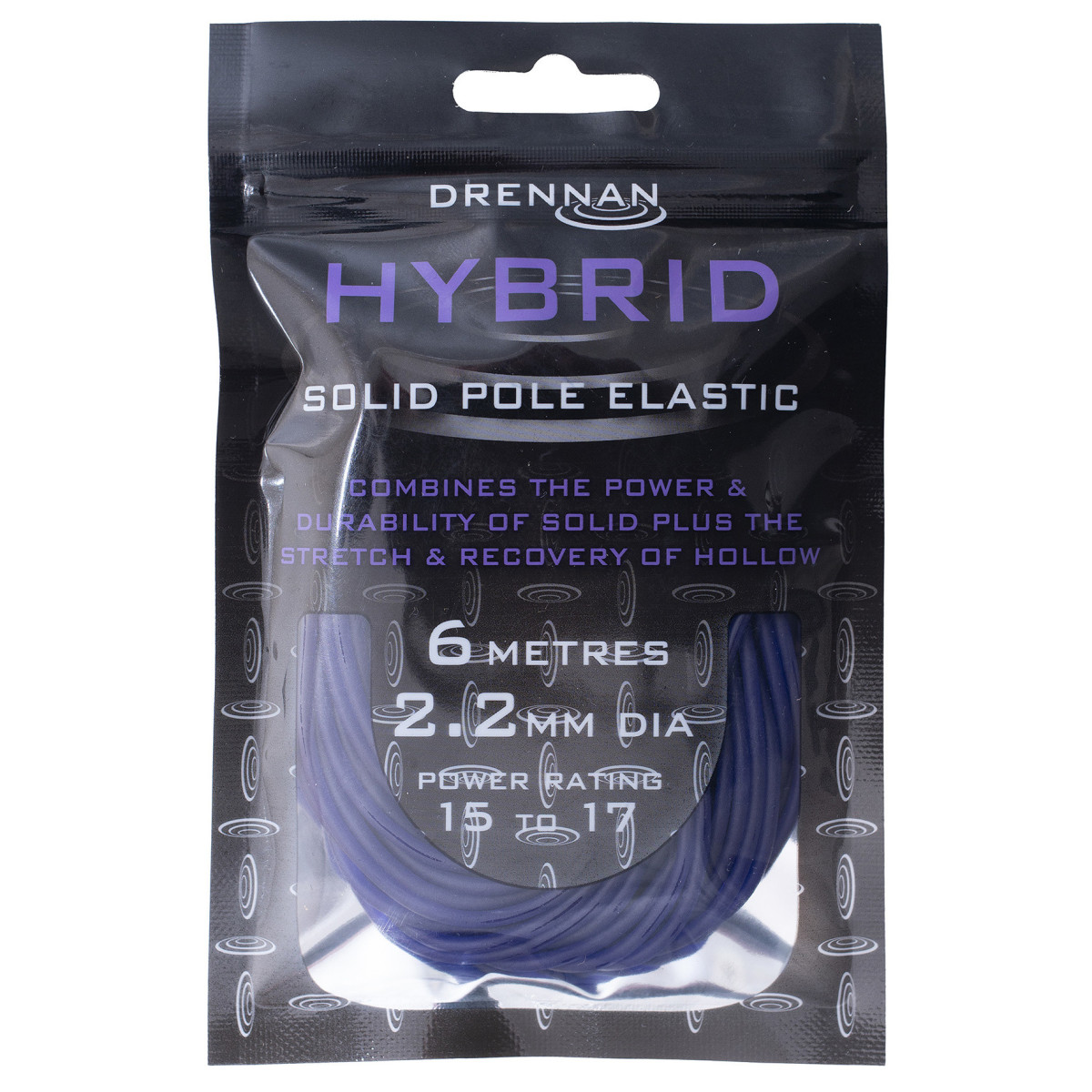 TOAC07 Amortyzator Drennan Hybrid Solid Elastic 6m - 2,2mm / PURPLE