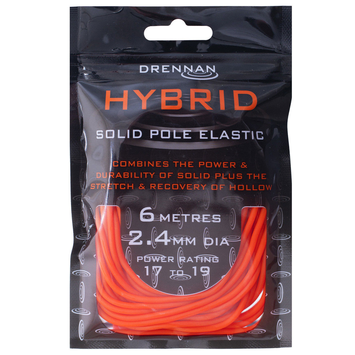 TOAC08 Amortyzator Drennan Hybrid Solid Elastic 6m - 2,4mm / ORANGE