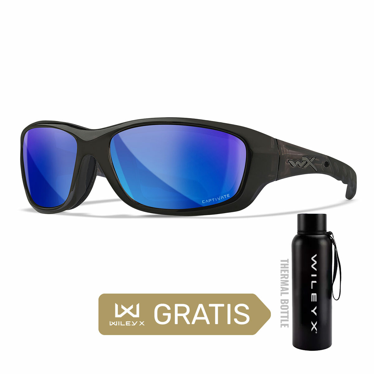 Okulary Wiley X Captivate - GRAVITY Polaraized Blue Mirror + GRATIS