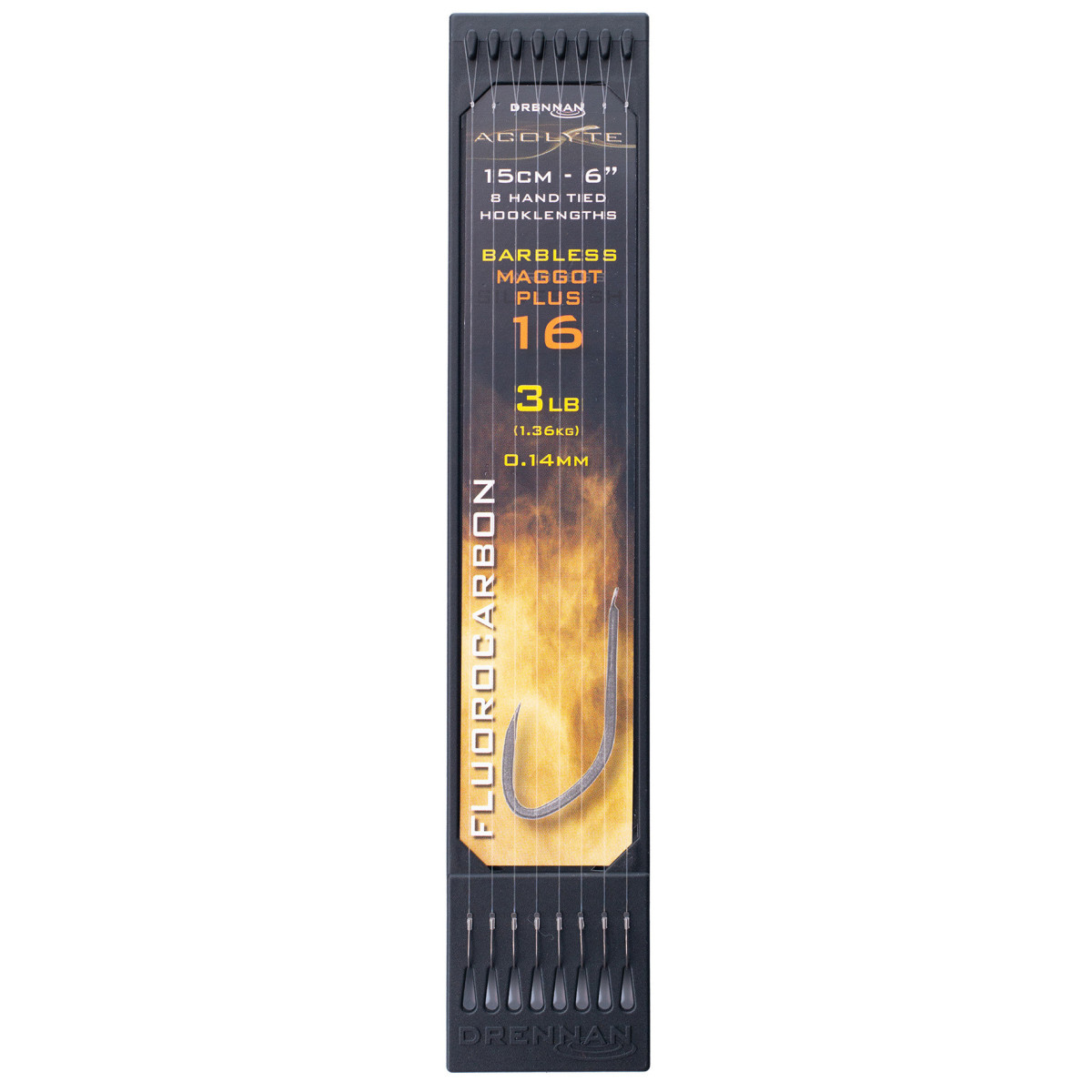 HNAB03 Przypony Drennan HOOK TO PLATE Acolyte Maggot Plus 15cm - roz.16